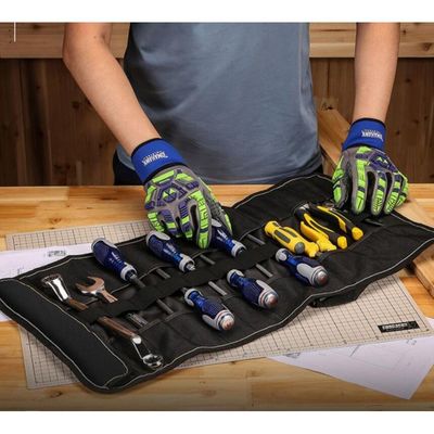 Túi dụng cụ Roll Up thoải mái màu đen Roll Up Tool Pouch Capacity trung bình