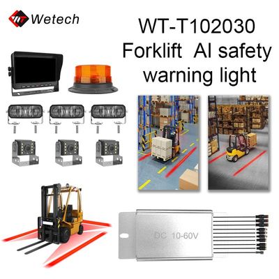 Đèn cảnh báo vùng đỏ cho xe nâng AI IP67, đèn an toàn màu đỏ 10V - 80V cho xe nâng