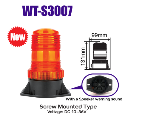 LED Beacon Light with Screw Mounted Base 30PCS SMD 5730 LEDs IP65 Waterproof for Forklift